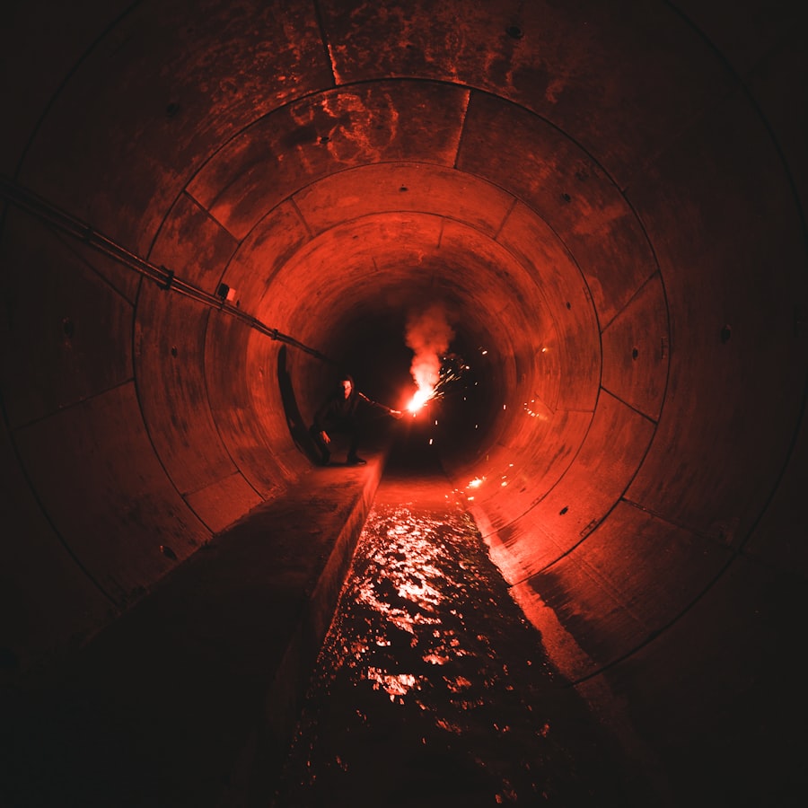 Sewer pipe excavation